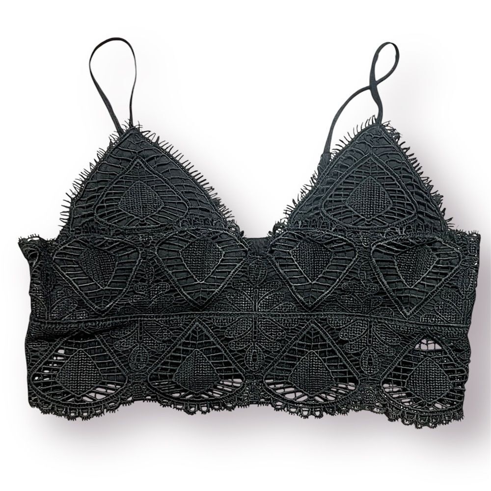 Anemone Maya Black Lace Bralette | Women’s M